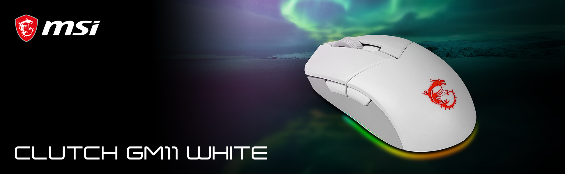 MSI Clutch GM11 White Gaming Mouse 5000 DPI Optical Sensor